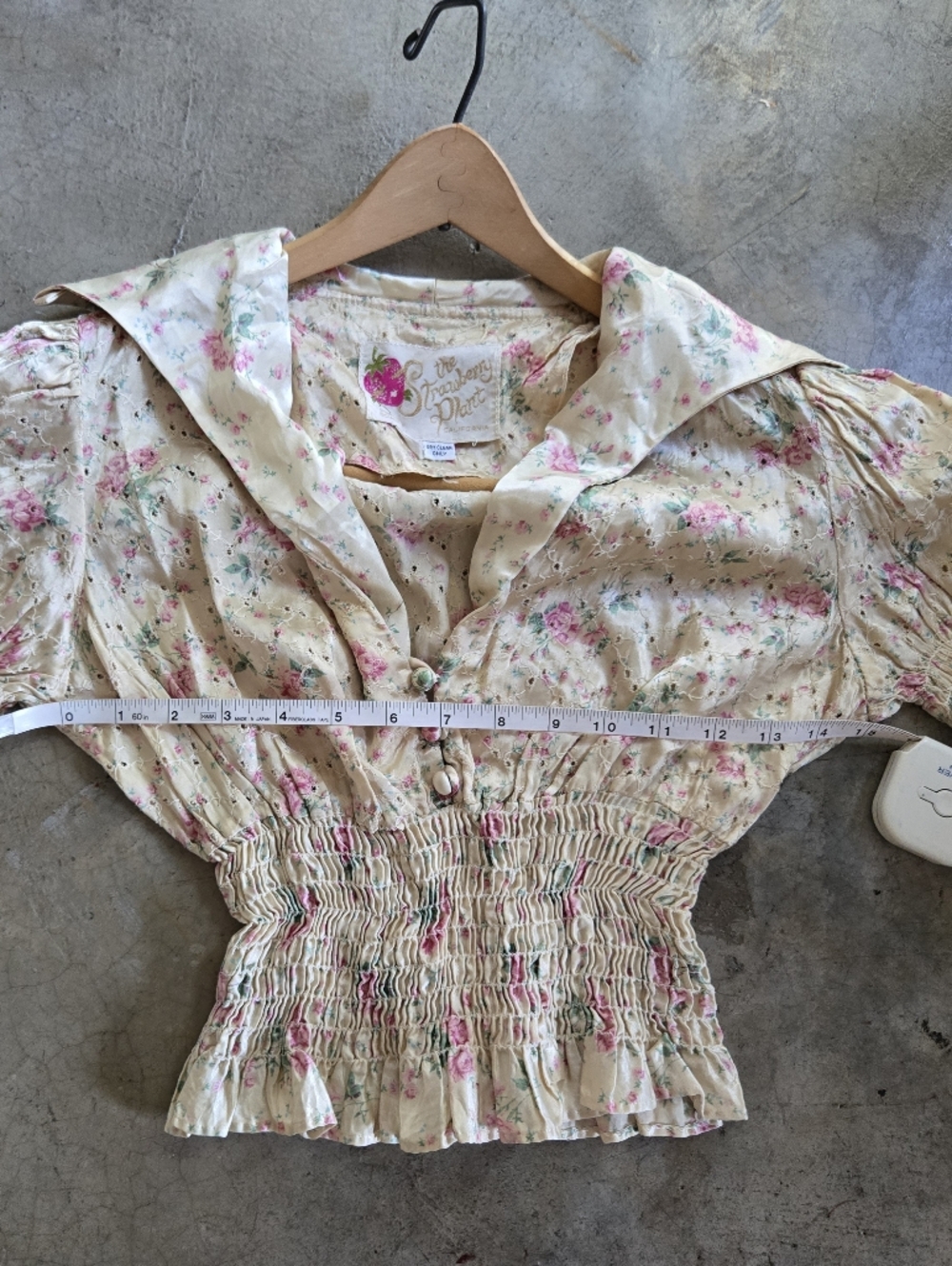 Vintage 60s 70s Does 30s Floral Top And Ultra Wide Leg Pant Suit Set XS S - Picture 8 of 16